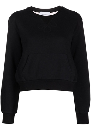 Marchesa Notte sheer panel sweatshirt - Black
