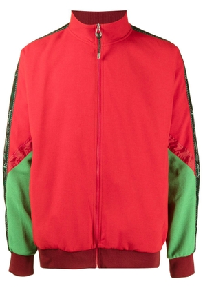 Toga Virilis colour-block half-zip jumper - Red