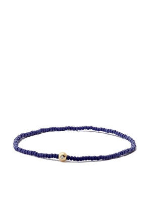LUIS MORAIS 14kt yellow gold diamond beaded bracelet - Blue