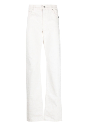 VTMNTS barcode-print straight-leg jeans - White