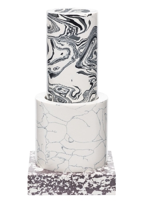Tom Dixon Swirl marble vase - White