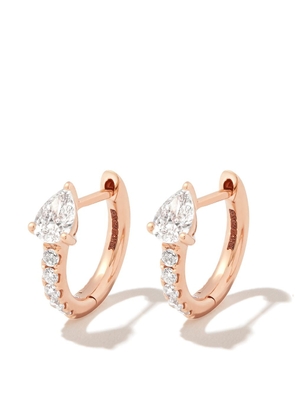 Anita Ko 18kt rose gold Bobbi diamond hoop earrings - Pink