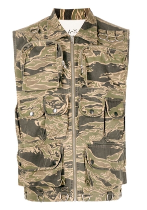 Maharishi camouflage-print cargo vest - Green