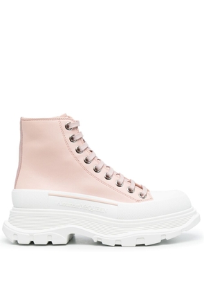 Alexander McQueen Tread Slick lace-up ankle boots - Pink