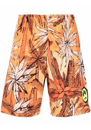BARROW palm-tree print shorts - Orange