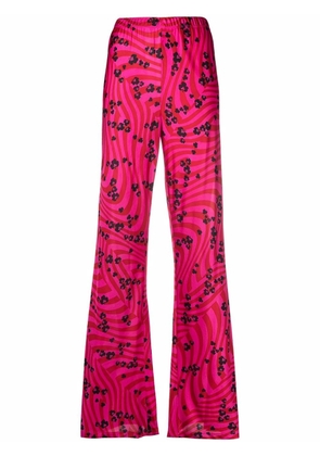 Philosophy Di Lorenzo Serafini floral-print flared trousers - Pink