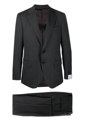 Caruso single-breasted woollen suit - Black