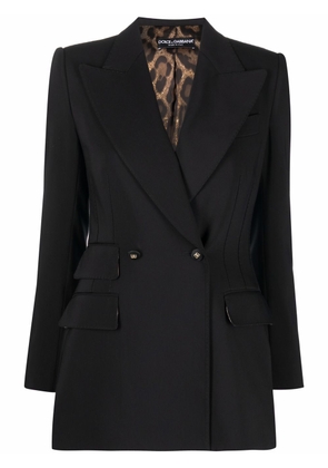 Dolce & Gabbana double-breasted fitted blazer - Black
