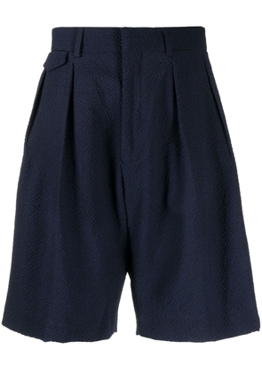 Paul Smith wide-leg wool Bermuda shorts - Blue