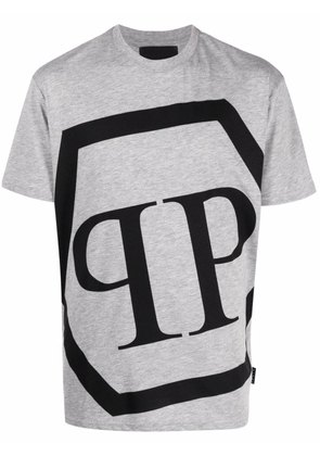 Philipp Plein logo-print short-sleeved T-shirt - Grey