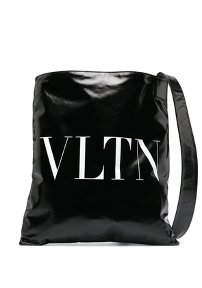 Valentino Garavani VLTN-print shoulder bag - Black