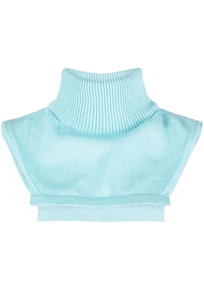 Barrie cut-out cashmere collar - Blue