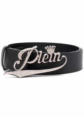 Philipp Plein logo-buckle belt - Black