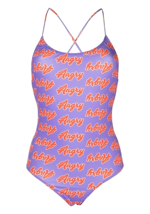 Natasha Zinko Angry print one-piece swimsuit - Purple