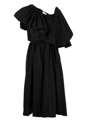 Alexander McQueen frill-overlay midi dress - Black