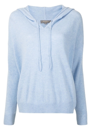 N.Peal knitted pullover hoodie - Blue