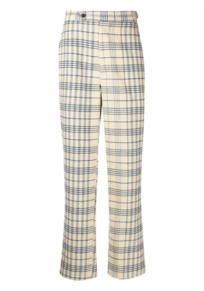 BODE checked straight-leg trousers - Yellow