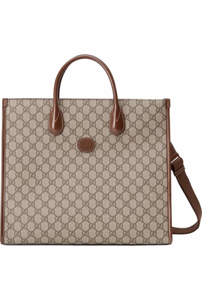 Gucci GG Supreme-print small tote bag - Neutrals