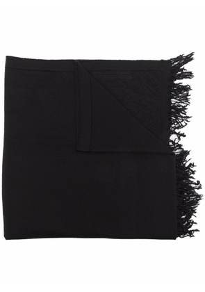 Rick Owens Fogachine knitted blanket scarf - Black