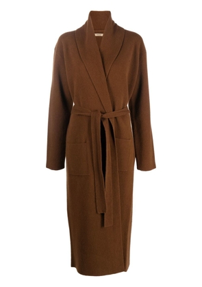 Nuur mid-length belted-coat - Brown