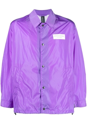 Mackintosh packable button-up shirt jacket - Purple