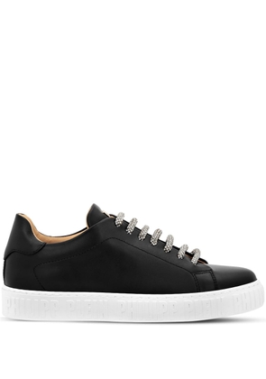 Philipp Plein low-top lace-up leather sneakers - Black