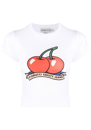 Fiorucci cherry-motif cotton T-Shirt - White