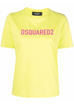 Dsquared2 logo-print cotton T-shirt - Yellow