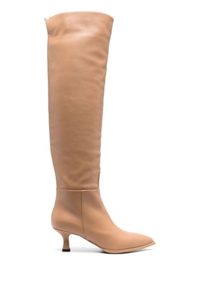 3juin knee-length 65mm heel boots - Neutrals