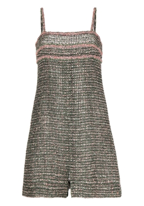 CHANEL Pre-Owned tweed sleeveless minidress - Green