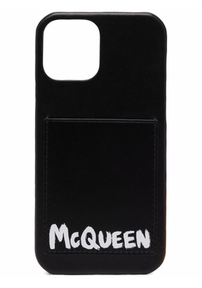 Alexander McQueen logo-print iPhone 12 Pro case - Black