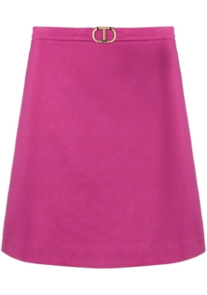 TWINSET logo-detail mini skirt - Pink