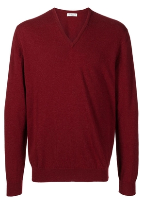 Leathersmith of London V-neck knit jumper - Red