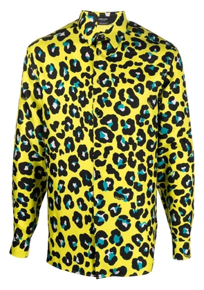 Versace leopard-print long-sleeve shirt - Yellow