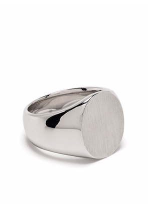 Tom Wood Oval Satin signet ring - Silver