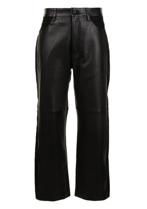 Dion Lee cropped leather trousers - Black