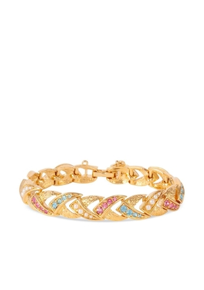 Susan Caplan Vintage 1980s D'Orlan Swarovski-embellished bracelet - Gold