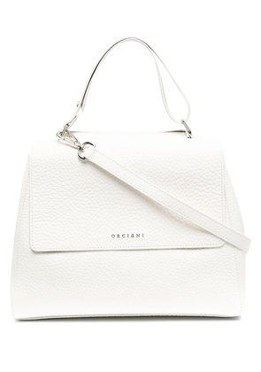 Orciani logo top-handle tote - White