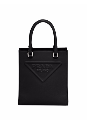 Prada logo-embossed tote bag - Black