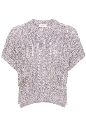 Peserico sequin-embellished knitted top - Brown