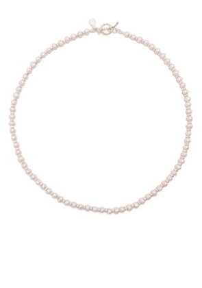 DOWER AND HALL sterling silver pearl necklace - White