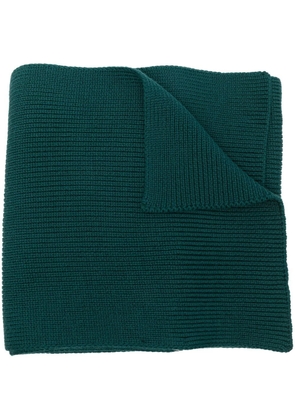 Woolrich ribbed-knit wool scarf - Green