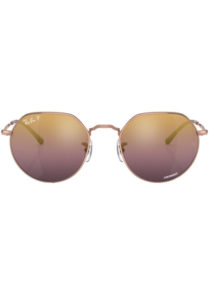 Ray-Ban Jack geometric-frame sunglasses - Gold