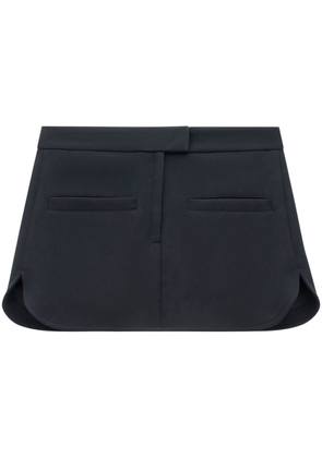 Courrèges curved hem twill mini skirt - Black