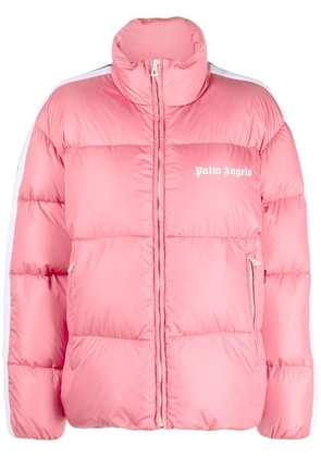 Palm Angels side-stripe puffer jacket - Pink