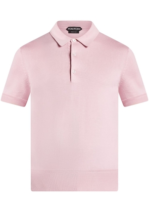 TOM FORD short-sleeve knit polo shirt - Pink