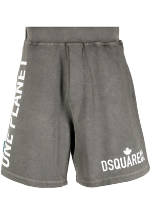 Dsquared2 logo-print track shorts - Green