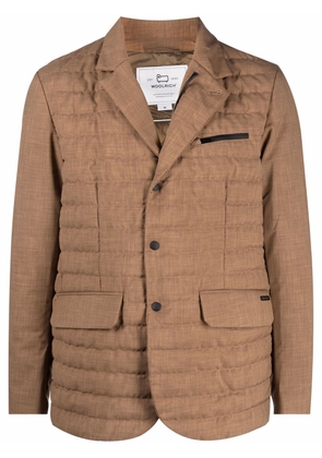Woolrich quilted single-breasted jacket - Brown