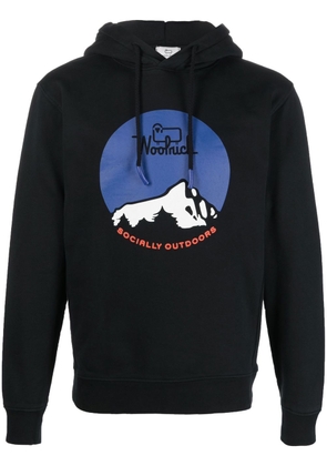 Woolrich Logo-print long-sleeve hoodie - Black