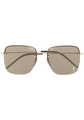 Saint Laurent Eyewear Monogram SL312M square-frame sunglasses - Gold